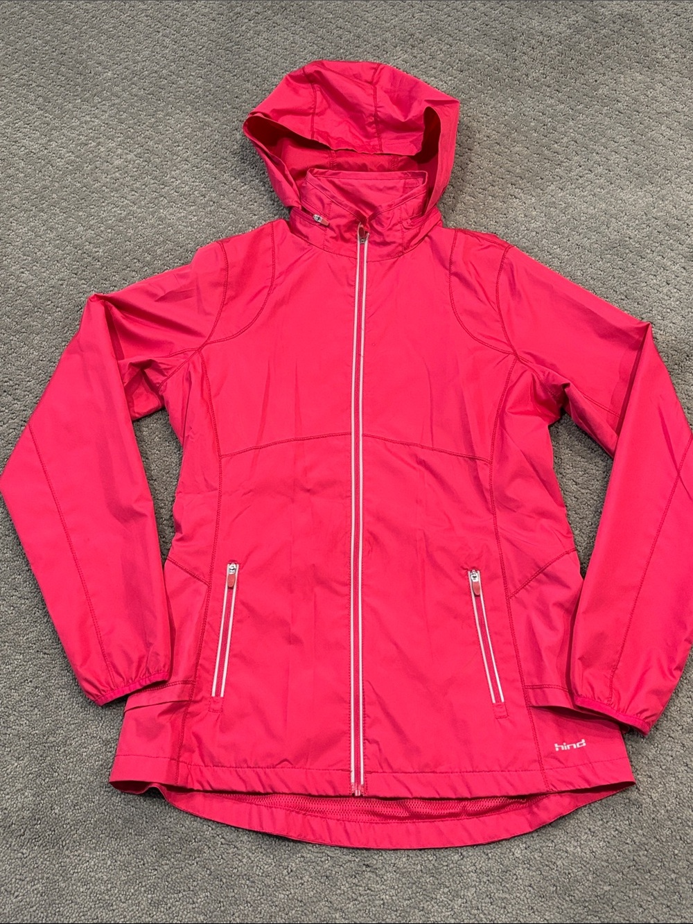 Hind Hot Pink Reflective Rain Windbreaker Jacket with Hood